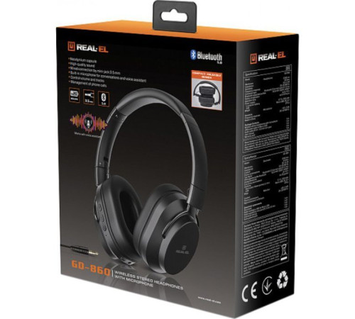 Навушники REAL-EL GD-860 Black