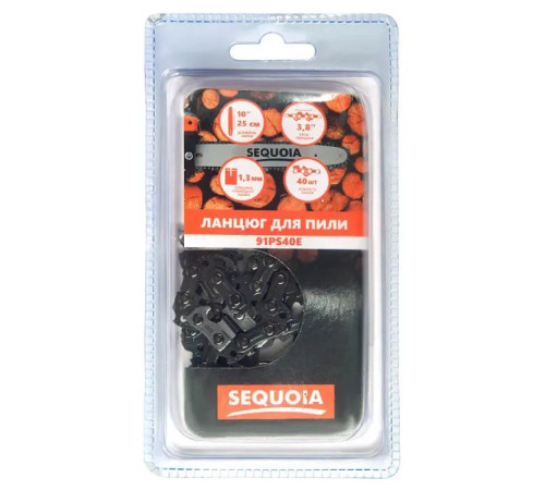 Цепь SEQUOIA 3/8", 1.3 мм, 40 звеньев, длина 10"/25 см (91PS40E)
