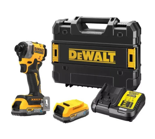Шуруповерт DeWALT 18 В XR Li-lon PowerStack 2x1.7Ah, 206 Нм, кейс TSTAK (DCF850E2T)
