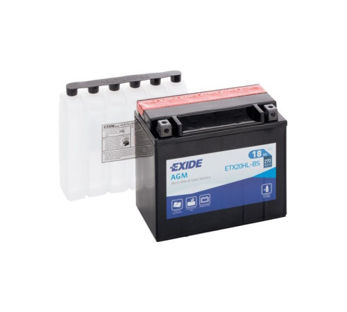 Акумулятор автомобільний EXIDE AGM 18Ah Ев (-/+) (270EN) (ETX20HL-BS)