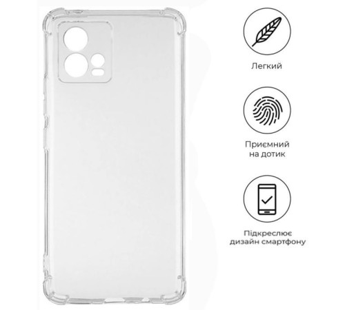 Чохол до мобільного телефона BeCover Anti-Shock Motorola Moto G72 Clear (709317)
