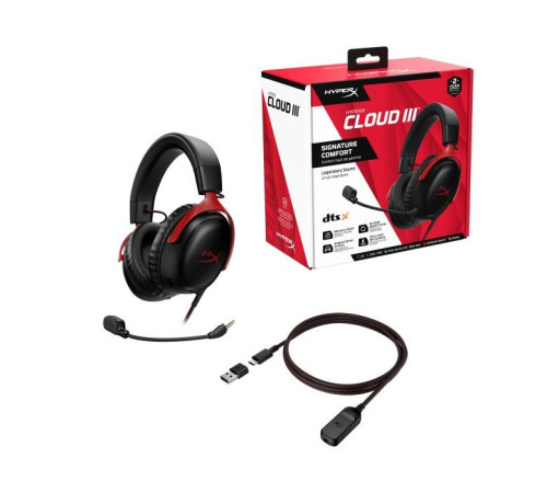 Навушники HyperX Cloud III Black-Red (727A9AA)