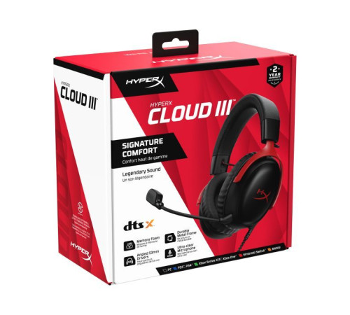 Навушники HyperX Cloud III Black-Red (727A9AA)