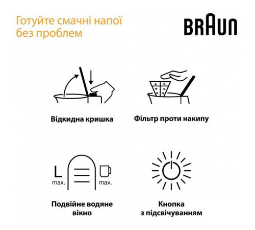 Електрочайник Braun WK 1500 BK