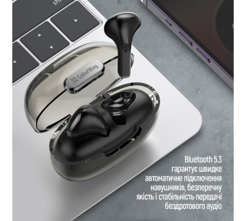 Навушники ColorWay Slim TWS-2 Earbuds Black (CW-TWS2BK)