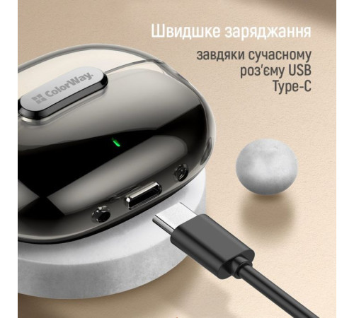 Навушники ColorWay Slim TWS-2 Earbuds Black (CW-TWS2BK)