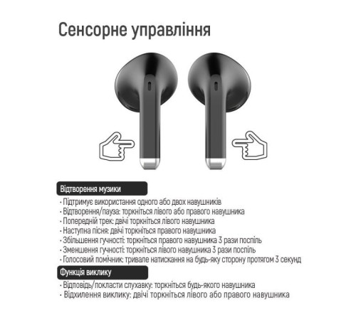 Навушники ColorWay Slim TWS-2 Earbuds Black (CW-TWS2BK)