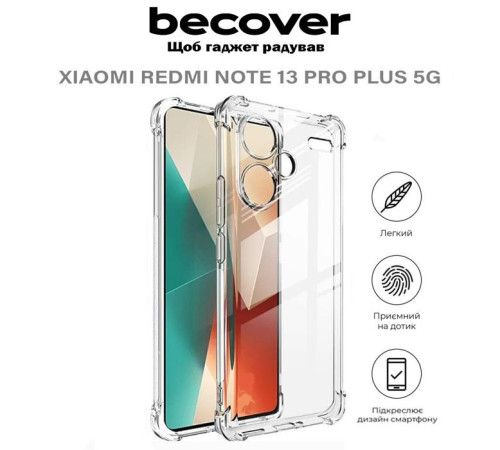 Чохол до мобільного телефона BeCover Anti-Shock Xiaomi Redmi Note 13 Pro Plus 5G Clear (710648)