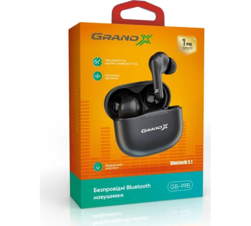 Навушники Grand-X GB-99B Black (GB-99B)