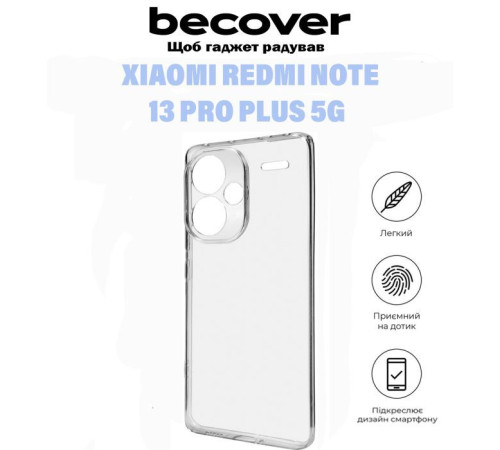 Чохол до мобільного телефона BeCover Xiaomi Redmi Note 13 Pro Plus 5G Transparancy (710918)
