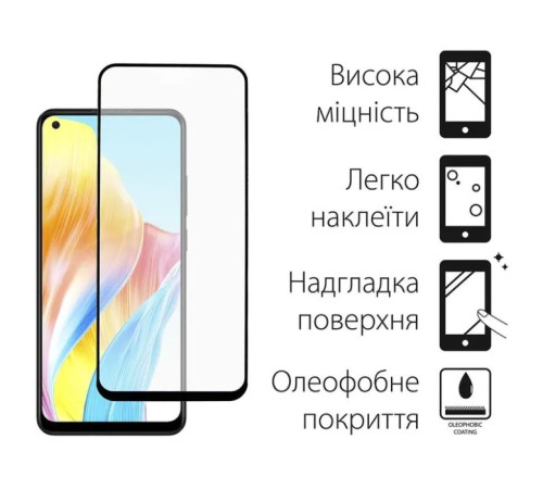 Чохол до мобільного телефона Dengos Kit for OPPO A78 4g case + glass (ice blue) (DG-KM-04)