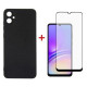 Чохол до мобільного телефона Dengos Kit for Samsung Galaxy A05 (A055) case + glass (Black) (DG-KM-07)