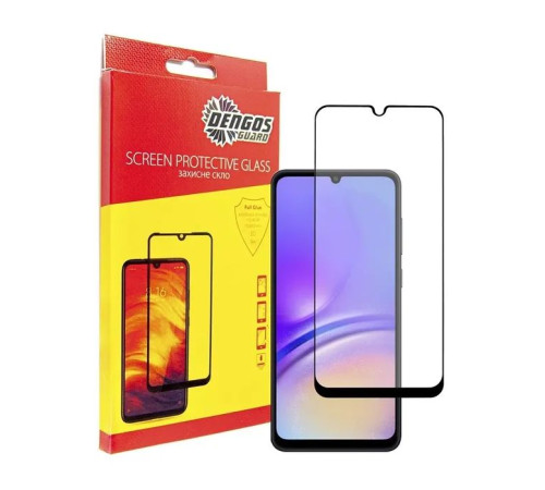 Чохол до мобільного телефона Dengos Kit for Samsung Galaxy A05 (A055) case + glass (Black) (DG-KM-07)