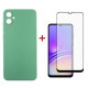Чохол до мобільного телефона Dengos Kit for Samsung Galaxy A05 (A055) case + glass (Mint) (DG-KM-08)