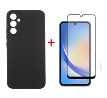Чохол до мобільного телефона Dengos Kit for Samsung Galaxy A34 5G case + glass (Black) (DG-KM-41)