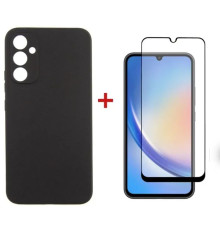Чохол до мобільного телефона Dengos Kit for Samsung Galaxy A34 5G case + glass (Black) (DG-KM-41)
