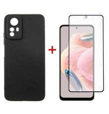 Чохол до мобільного телефона Dengos Kit for Xiaomi Redmi Note 12s case + glass (Black) (DG-KM-45)