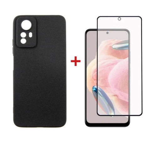 Чохол до мобільного телефона Dengos Kit for Xiaomi Redmi Note 12s case + glass (Black) (DG-KM-45)