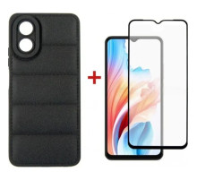 Чохол до мобільного телефона Dengos OPPO A18/A38 Case + Glass (Black) (DG-KM-70)