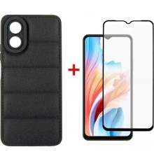Чохол до мобільного телефона Dengos OPPO A18/A38 Case + Glass (Black) (DG-KM-70)