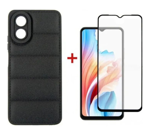 Чохол до мобільного телефона Dengos OPPO A18/A38 Case + Glass (Black) (DG-KM-70)