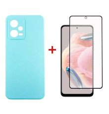 Чохол до мобільного телефона Dengos Xiaomi Redmi Note 12 5G Case + Glass (Ice blue) (DG-KM-84)