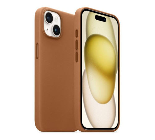 Чохол до мобільного телефона Armorstandart FAKE Leather Case Apple iPhone 15 Light Coffee (ARM76288)