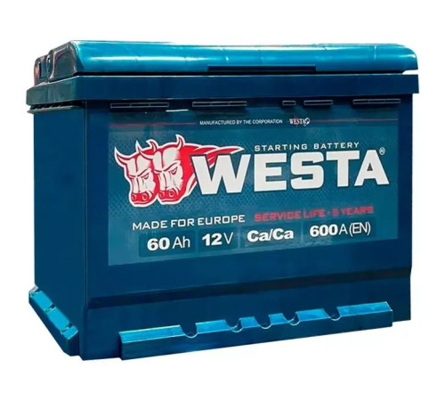 Аккумулятор автомобильный Westa 6CT-60 А (1) А 600A