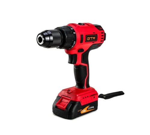 Шуруповерт GTM DSI18/60BL с ударом, 18V, 60Нм, 2x2Ah (DSI18/60BL)