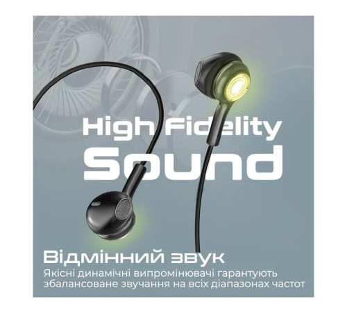 Навушники Promate LumiBuds-C Black (lumibuds-c.black)
