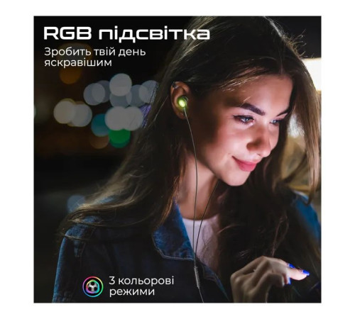 Навушники Promate LumiBuds-C Black (lumibuds-c.black)