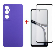 Чехол для мобильного телефона Dengos Realme C65 + Glass Purple (DG-KM-95)