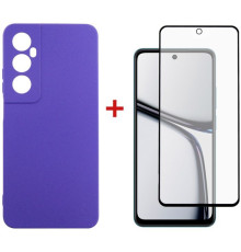Чохол до мобільного телефона Dengos Realme C65 + Glass Purple (DG-KM-95)