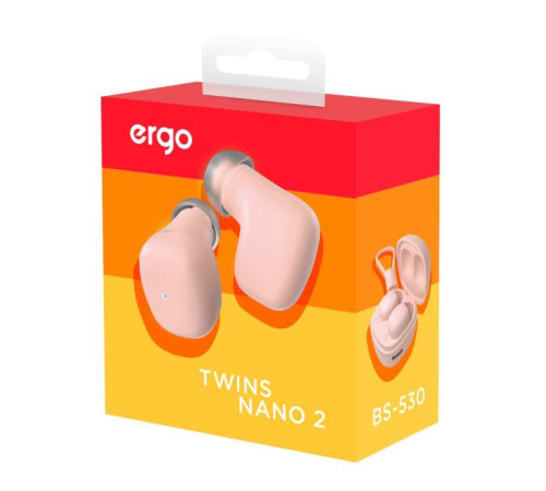 Наушники Ergo BS-530 Twins Nano 2 Pink (BS-530P)