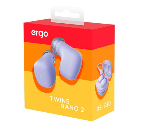 Навушники Ergo BS-530 Twins Nano 2 Violet (BS-530V)