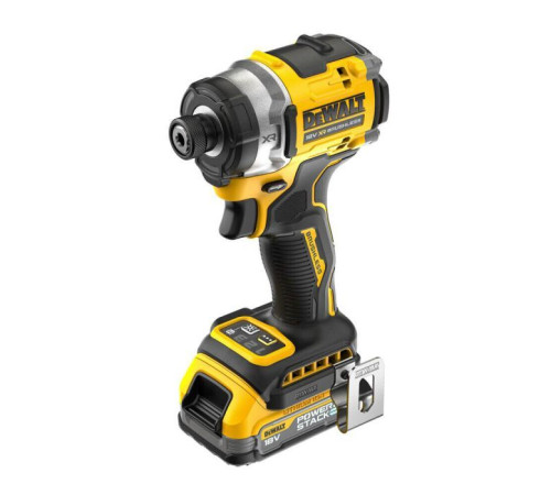Шуруповерт DeWALT 18 В XR Li-lon PowerStack, безщітковий, 282 Нм, TSTAK, 2x1.7Ah (DCF860E2T)