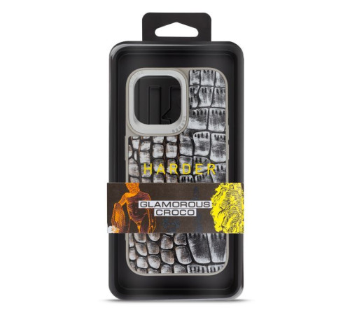 Чохол до мобільного телефона Harder Glamorous Croco Apple iPhone 14 Pro Max Grey Gold (ARM76774)