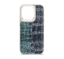 Чехол для мобильного телефона Harder Glamorous Croco Apple iPhone 15 Pro Grey Green (ARM76761)
