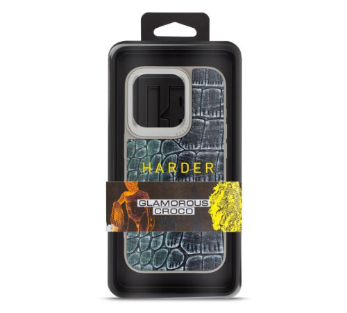 Чохол до мобільного телефона Harder Glamorous Croco Apple iPhone 15 Pro Grey Green (ARM76761)