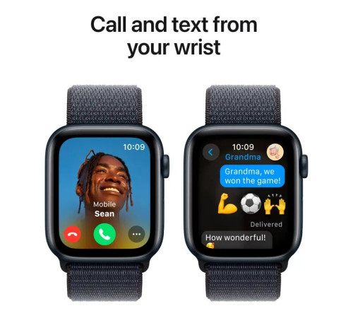 Смарт-годинник Apple Watch SE 2024 GPS 44mm Midnight Aluminium Case with Ink Sport Loop (MXEP3QH/A)