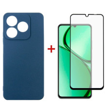 Чохол до мобільного телефона Dengos Realme C63 Carbon + glass Blue (DG-KM-104)