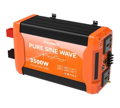 Автомобільний інвертор Choetech 12/220V 1600Вт, чиста синусоїда (CJ3500Q-V2)