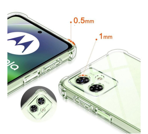 Чохол до мобільного телефона BeCover Anti-Shock Motorola Moto G55 Clear (712780)