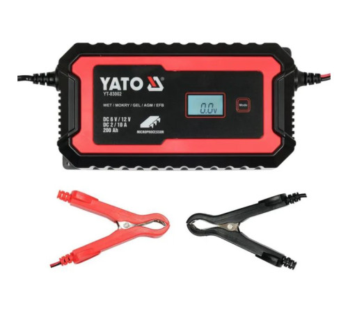Зарядное устройство для автомобильного аккумулятора Yato YT-83002