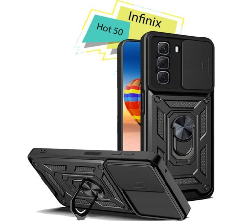 Чохол до мобільного телефона BeCover Military Infinix Hot 50 (X6720) Black (713046)