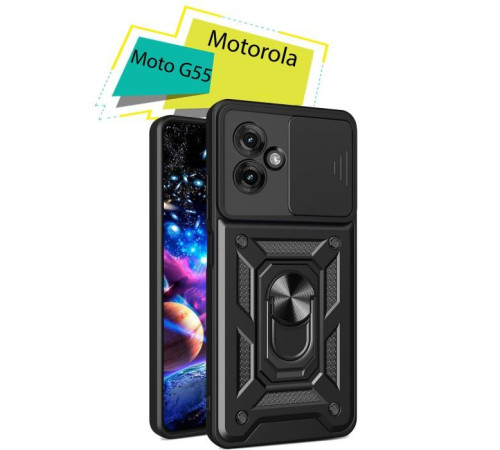Чохол до мобільного телефона BeCover Military Motorola Moto G55 Black (713056)
