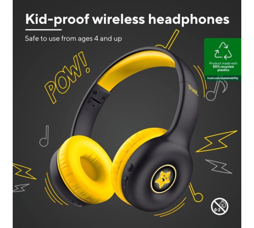 Навушники Trust Nouna Kids Wireless Black (25405)